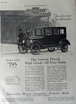 1924 Chevrolet, 20&#39;s Print Ad. B&amp;W Illustration (for all the year, for all th... - £14.07 GBP