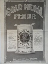 Gold Medal Flour, 1913 B&amp;W Print Ad. Illustration 11 1/4&quot;x16 1/2&quot;[Washburn Cr... - £13.97 GBP