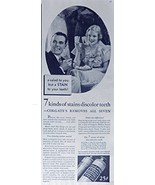 Colgate Ribbon Dental Cream, 30&#39;s Print ad. B&amp;W Illustration (man and wo... - £10.27 GBP