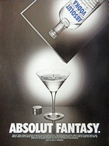 Absolut Vodka, Print Ad. Full Page Color Illustration (absolut fantasy) origi... - £14.09 GBP