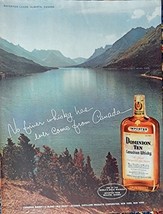Dominion Ten Canadian Whiskey, 50's Print ad. Full page Color Illustration (W... - $17.89