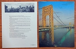 George Washington Bridge, poen by Aalt Whitman, art, Gene Ahrens, authentic o... - £14.01 GBP