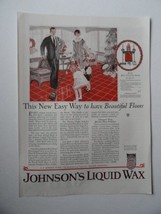 Johnson&#39;s Liquid Wax, 20&#39;s Print Ad. full page Color Illustration (Electric f... - £14.30 GBP