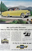 1952 Chevrolet Car, Print Advertisment. Full Page Color Illustration, 6 ... - £14.03 GBP