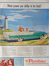 1955 Pontiac Star Chief Converitible, 50&#39;s Print ad. full page Color Ill... - £14.30 GBP