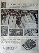 Smith-Corona Typewriters, 40&#39;s Print ad. full page B&amp;W Illustration (you can ... - £13.46 GBP