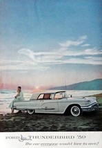 1959 Ford Thundebird, Print Advertisment. Full Page Color Illustration, 6 3/4... - £14.07 GBP