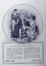 Ivory Soap, Print Ad. Full Page B&amp;W Illustration (two women in attic, art by ... - £14.09 GBP