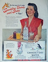 Canada Dry Water, 40&#39;s Print ad. Full Page Color Illustration (giraffe, kanga... - £14.30 GBP
