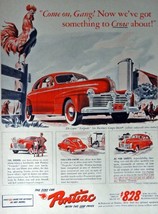 1941 Pontiac Car, Print advertisment. 40's Color Illustration, 10 1/2" x 13 1... - $17.89