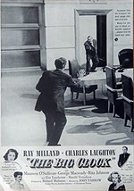 "The Big Clock" movie poster, 40's Print ad. B&W Illustration (Ray Milland, C... - $17.89