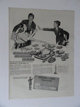 Western Union Telegram, 40&#39;s Print Ad. full page B&amp;W Illustration, painting (... - £9.71 GBP