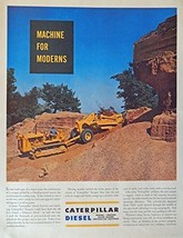 Caterpillar Diesel, 40's Print ad. full page Color Illustration (machine for ... - $17.89