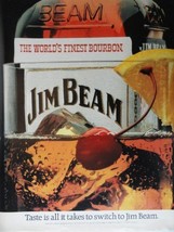 Jim Beam Whiskey,80&#39;s Color Illustration/Painting, Print Ad. 10 1/4&quot;x13&quot;(look... - £13.98 GBP