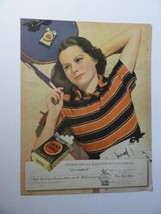 Lucky Strike, 30&#39;s Print Ad. Full Page Color Illustration (woman relaxing)Ori... - £8.58 GBP