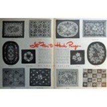 Hook Rugs, Print Ad. 40&#39;s B&amp;W Full Page Illustration 16 1/2&quot; x 11 1/4&quot; c... - £14.09 GBP