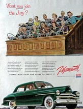 Plymouh Car, 50&#39;s Print Advertisment. Full Page Color Illustration, 10 1/2&quot; X... - £14.29 GBP