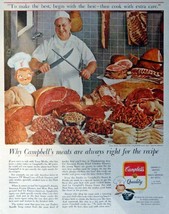 Campbell&#39;s Quality, 50&#39;s Print Ad. Color Illustration 10 1/2&quot; X 13 1/2&quot; Print... - £14.26 GBP