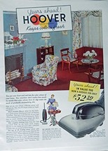 Hoover, 30&#39;s Print ad. Color Illustration (living room) Authentic original, V... - £14.01 GBP