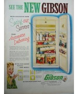 Gibson Refrigerators, 50&#39;s Color Illustration, Print Ad. 10 1/2&quot; x 13 1/... - £10.21 GBP