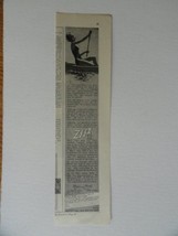 Madame Berthe: ZIP, 20's Print Ad. B&W Illustration, print ad (woman in canoe... - $17.89