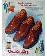 Douglas Shoes, 40&#39;s Print ad. full page Color Illustration (style 6644 t... - £10.21 GBP
