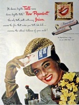 Pepsodent tooth paste, Print advertisment. 40's Full Page, Color Illustration... - $17.89