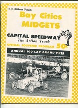 CAPITAL SPEEDWAY BCRA MIDGET AUTO RACE PROGRAM-RAY WISE-FLOYD ALVIS-1970... - £54.07 GBP