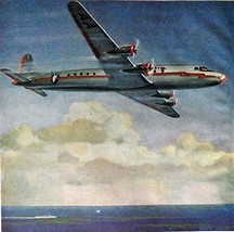 American Airlines System, 40&#39;s Print ad. Full Page Color Illustration (the Ne... - £14.03 GBP