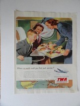 TWA, 50&#39;s Print Ad. full page Color Illustration, print ad (where on earth co... - £8.78 GBP