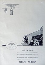 1935 Pierce Arrow Car, 30&#39;s Print Ad. B&amp;W Illustration (A family is also know... - £14.03 GBP