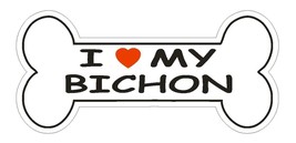 Love My Bichon Bumper Sticker or Helmet Sticker D1162 Dog Lover Pet - £1.11 GBP+