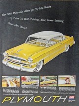 1953 Plymouth, 50&#39;s Print Ad. Full Page Color Illustration 10 1/4&quot; X 13 ... - £14.03 GBP