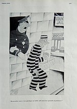 Rodney DeSarro, Cartoon. Original Vintage 30&#39;s Esquire Magazine B&amp;W Illu... - $17.89