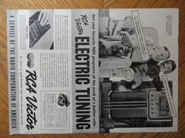 RCA Victor Radio, Print advertisment. 30's B&W Illustration, 10 1/2" x 13 1/2... - $17.89