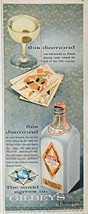 Gilbey's Gin, 50's Print ad. Full page Color Illustration (this diamond) Auth... - $17.89