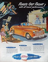 1947 Ford Car, 40's Print ad. Full Page Color Illustration (Stan Klinley art ... - $17.89
