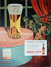 Goebel Beer, 40&#39;s Print ad. Full Page Color Illustration (stage setting...for... - £14.06 GBP