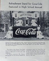 Coca Cola, 40&#39;s Print Ad. B&amp;w Illustration (Centeral High School in Chattanoo... - £14.37 GBP