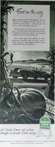 Quaker State Motor Oil, 40&#39;s Print ad. Color Illustration (pumpkin patch at n... - £14.34 GBP