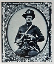 Civil War - Union Cavalryman print art, Oringial Vintage [back cover] 1971 Ci... - $17.89