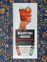 Martini &amp; Rossi Vermouth, 50&#39;s Print ad. Color Illustration (woman, drink in ... - £14.34 GBP