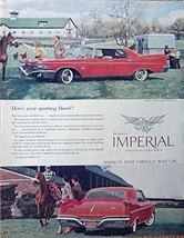 1960 Imperial, 60&#39;s Print Ad. full Page Color Illustration (beautiful red car... - £14.30 GBP