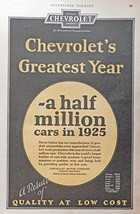 1925 Chevrolet&#39;s. Print Ad. 20&#39;s Color Illustration. Original 1925 Sussessful... - £14.28 GBP