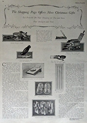 Primary image for The Shopping Page, 20's Print Ad. Full Page B&W Illustration (sandwich cutter...