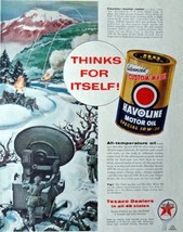 Havoline Motor Oil, 1956 Print Advertisment. Color Illustration, 10 1/2&quot;... - $17.89