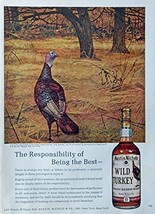 Wild Turkey Whiskey. Print ad. 60&#39;s Full Page Color Illustration. Scarce old ... - £14.25 GBP