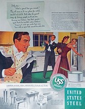 Cornegie-Illinois Steel Corp., 40&#39;s Print ad. Full Page Color Illustration (p... - £13.98 GBP
