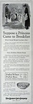 The Quaker Oats Company - Sole Makers, 1916 Print Advertisment. B&amp;W Illu... - $17.89