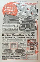 Gordon Van Tine Barn no. 403 $948. Print Ad. 20&#39;s Color Illustration. Origina... - £14.30 GBP